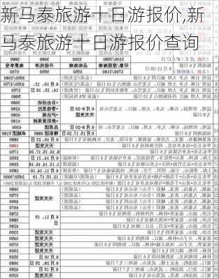 新马泰旅游十日游报价,新马泰旅游十日游报价查询