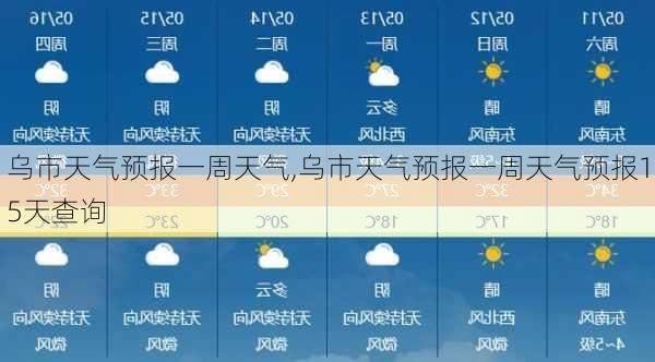 乌市天气预报一周天气,乌市天气预报一周天气预报15天查询-第1张图片-阿丹旅游网