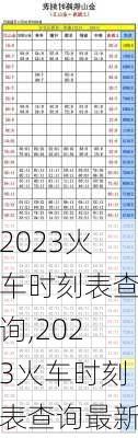 2023火车时刻表查询,2023火车时刻表查询最新-第3张图片-阿丹旅游网