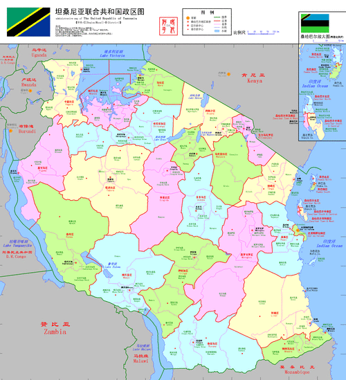坦桑尼亚地图,坦桑尼亚地图高清版大地图-第2张图片-阿丹旅游网