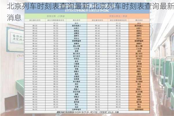 北京列车时刻表查询最新,北京列车时刻表查询最新消息-第2张图片-阿丹旅游网