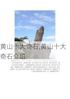 黄山十大奇石,黄山十大奇石介绍-第3张图片-阿丹旅游网