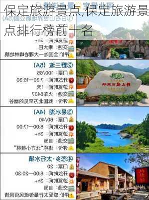 保定旅游景点,保定旅游景点排行榜前十名-第1张图片-阿丹旅游网