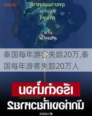 泰国每年游客失踪20万,泰国每年游客失踪20万人-第3张图片-阿丹旅游网