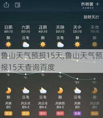 鲁山天气预报15天,鲁山天气预报15天查询百度-第2张图片-阿丹旅游网