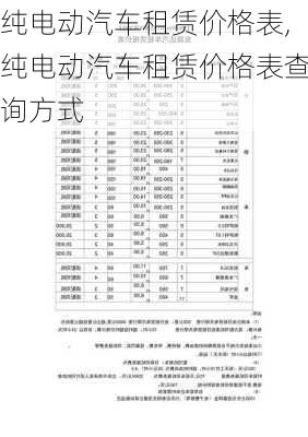 纯电动汽车租赁价格表,纯电动汽车租赁价格表查询方式-第3张图片-阿丹旅游网