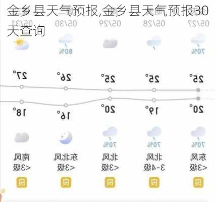 金乡县天气预报,金乡县天气预报30天查询